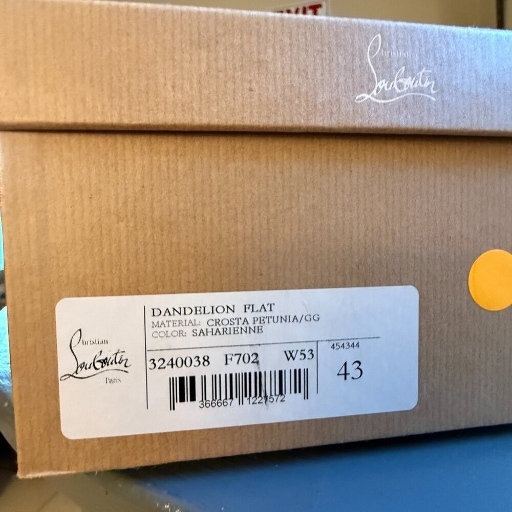 Christian Louboutin 3240038 Dandelion Flat Velvet Leather Loafers shoes, 43 - Picture 6 of 11